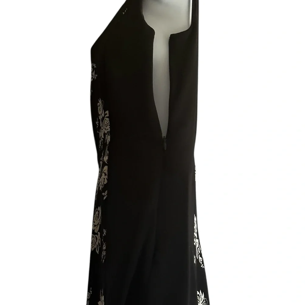 Eric + lani Black & White Floral Dress, Gothic Style,Whimsical Design,Romantic - Picture 4 of 16